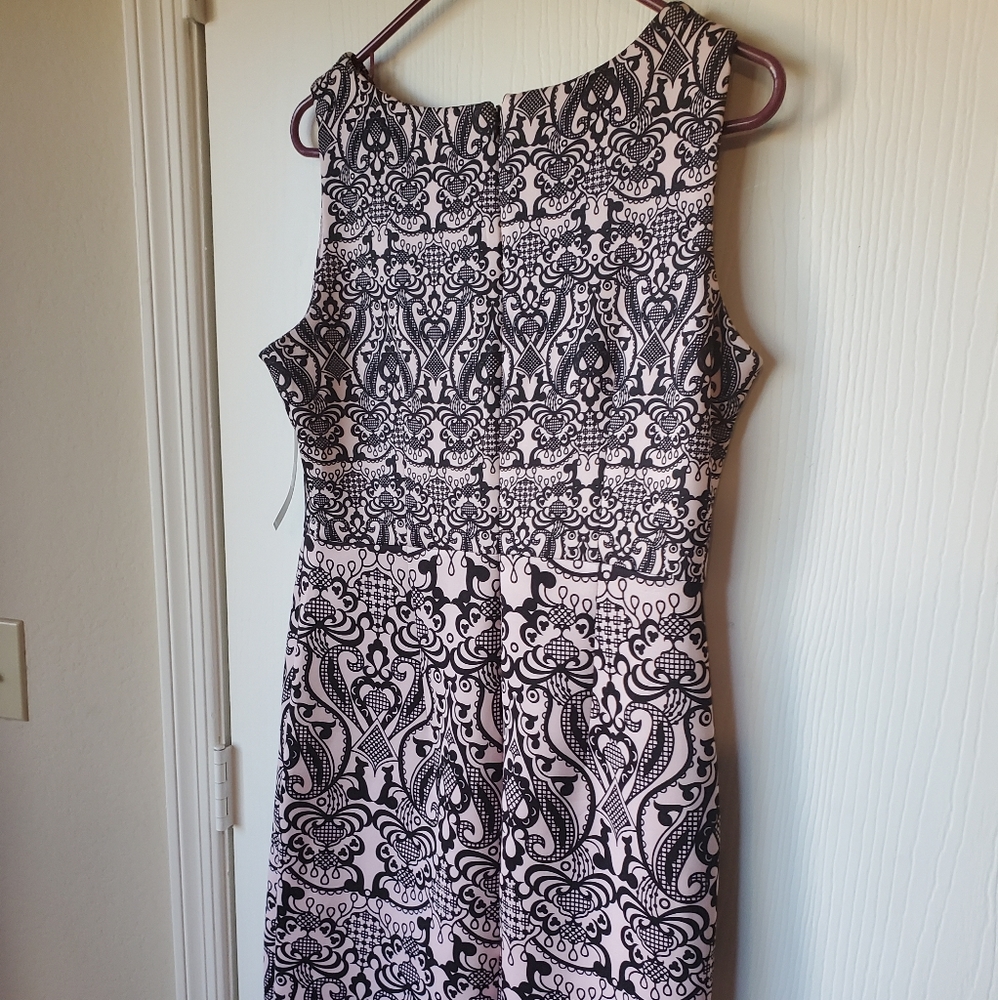 NYC Pink and Black Knee-length Dress